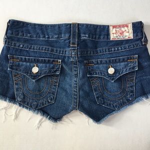 True Religion Women's Joey Cut off Shorts- 29